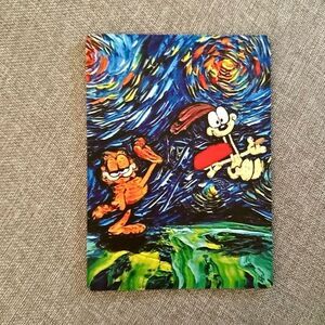 Garfield Starry Night Van Gogh Magnet